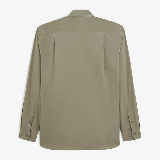 Serge Blanco Chemise Charles Popeline Confort Vert Teck