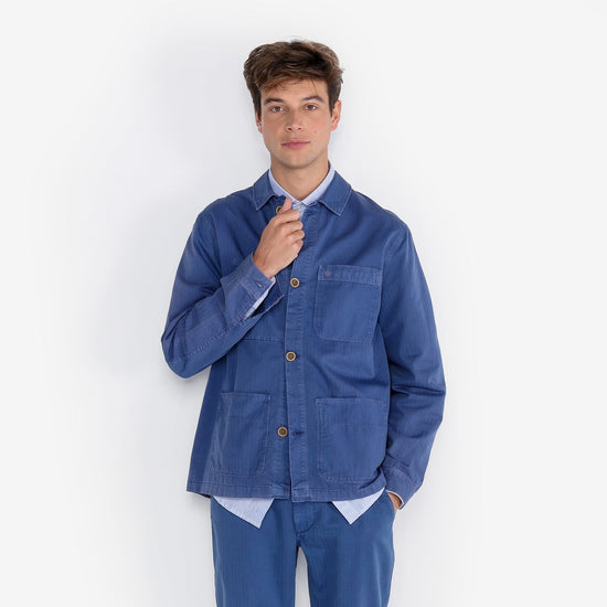 Serge Blanco Chemise Clément à Carreaux Vichy Bleue