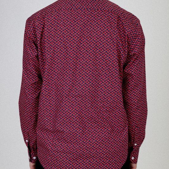 Serge Blanco Chemise En Popeline Impression Patchwork