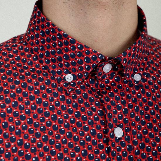 Serge Blanco Chemise En Popeline Impression Patchwork