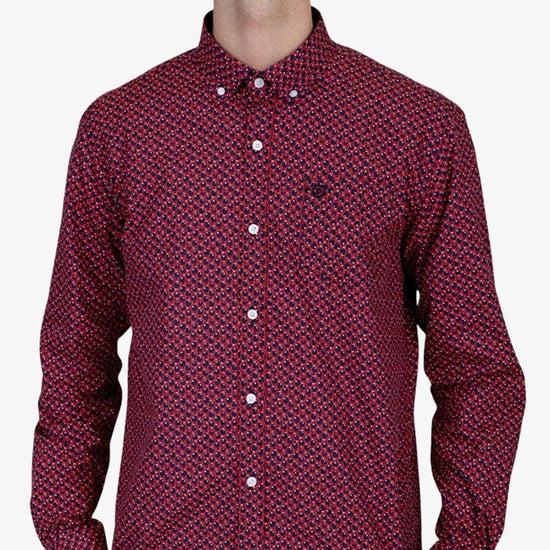 serge blanco Chemise en popeline impression patchwork