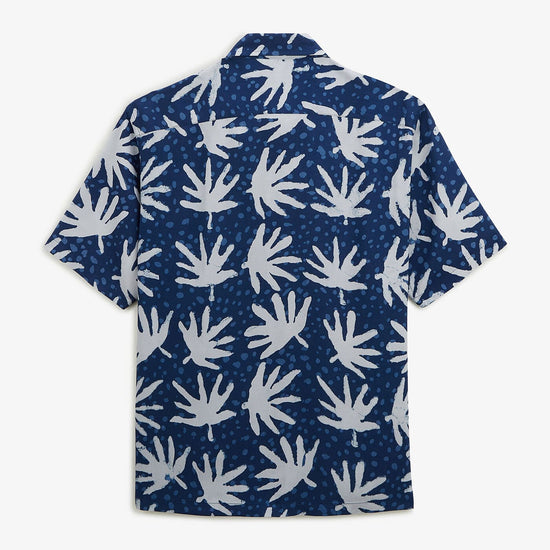 Serge Blanco Chemise Manches Courtes San Indigo Imprimé Fantaisie