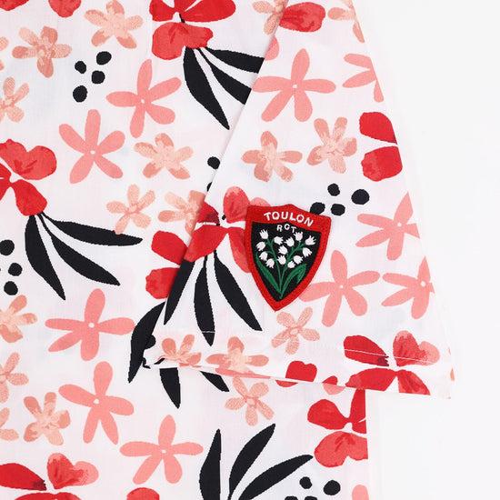 Serge Blanco Chemise Motifs Rugby Club Toulonnais Rouge