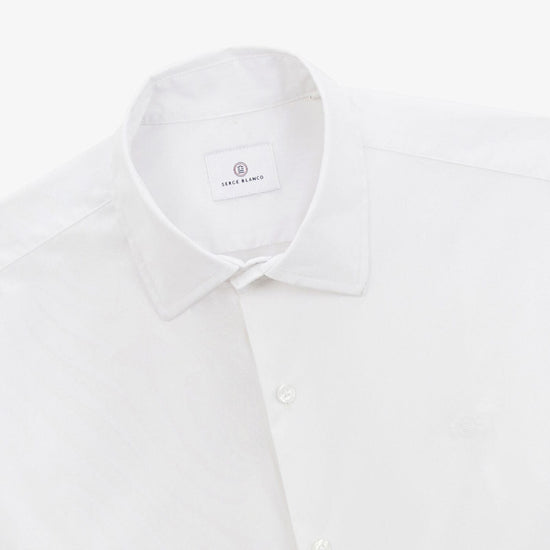 Serge Blanco Chemise Popeline Confort Stretch Blanche