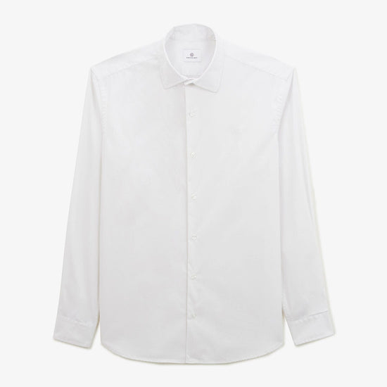 serge blanco Chemise popeline confort stretch blanche