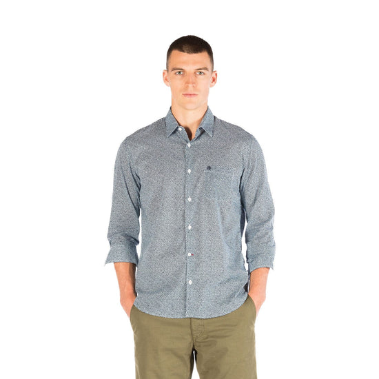 Serge Blanco Chemise Regular Imprimé Fantaisie Bleu Nuit