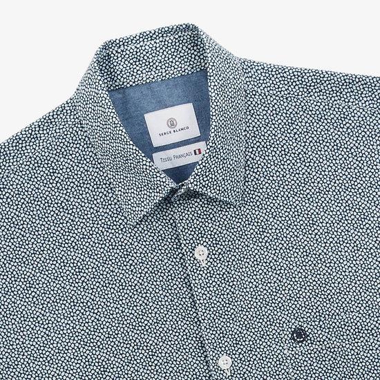 Serge Blanco Chemise Regular Imprimé Fantaisie Bleu Nuit