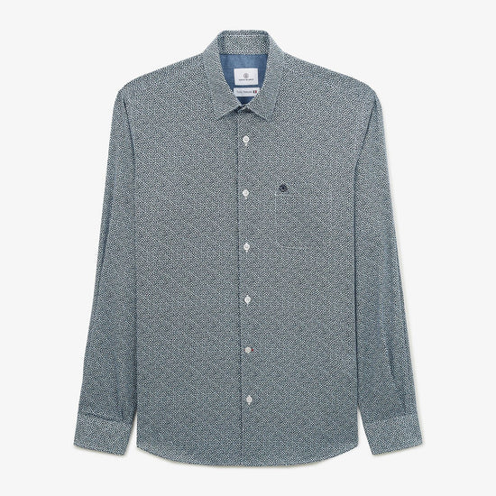 serge blanco Chemise regular imprimé fantaisie bleu nuit
