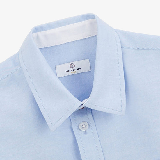 Serge Blanco Chemise Regular Oxford Junior Bleu Ciel