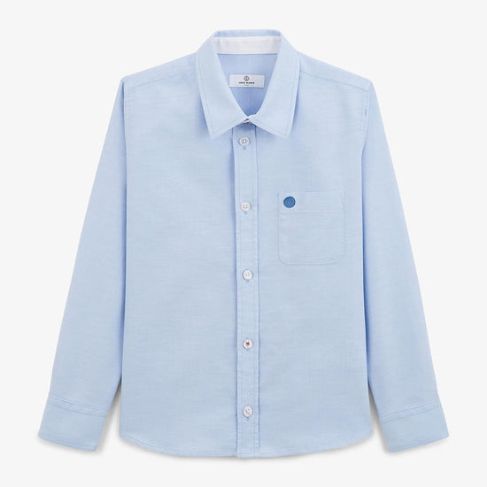 serge blanco Chemise regular oxford junior bleu ciel