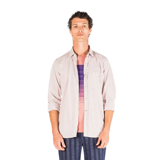 Serge Blanco Chemise Regular Rose Avec Imprimé Fantaisie