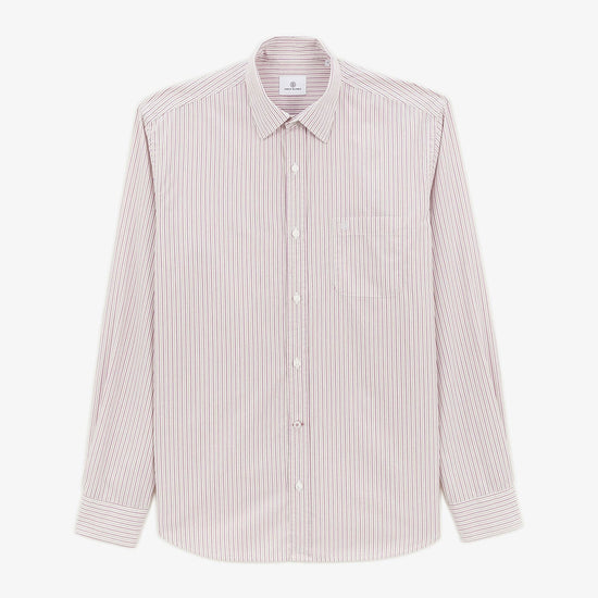 serge blanco Chemise regular rose avec imprimé fantaisie