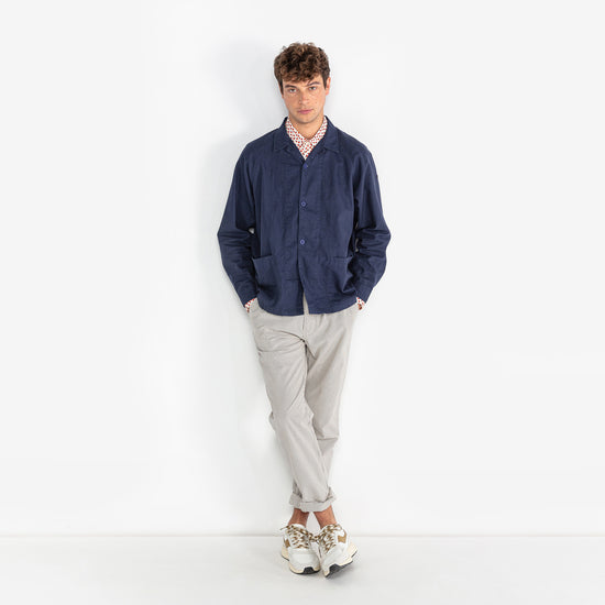 Serge Blanco Chino 549 En Seersucker à Rayures Tennis écru