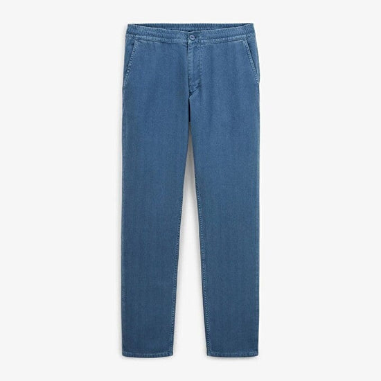 serge blanco Chino 743 confort en velours bleu aviateur