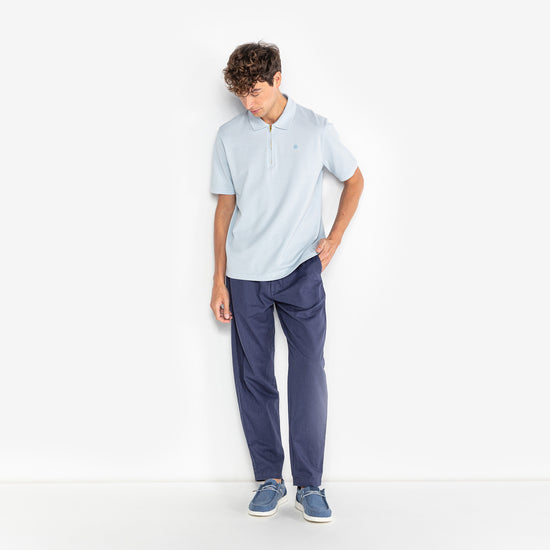 serge blanco Chino 750 Peter tapered élastiqué bleu nuit