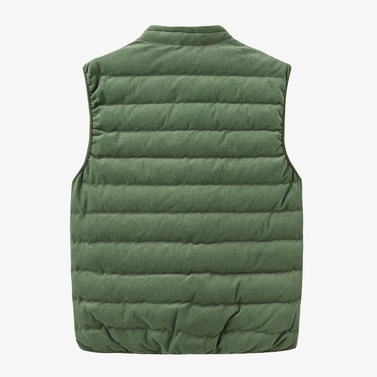 Serge Blanco Doudoune Damiano Sans Manches Velours Vert Militaire