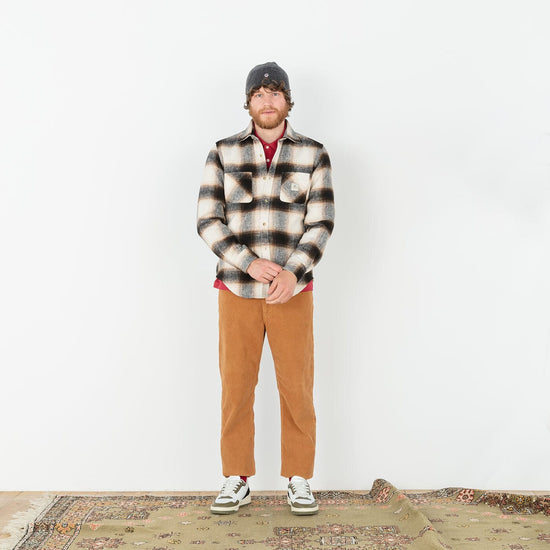 Serge Blanco Jean 331 Velours Tapered Fit Marron Fauve