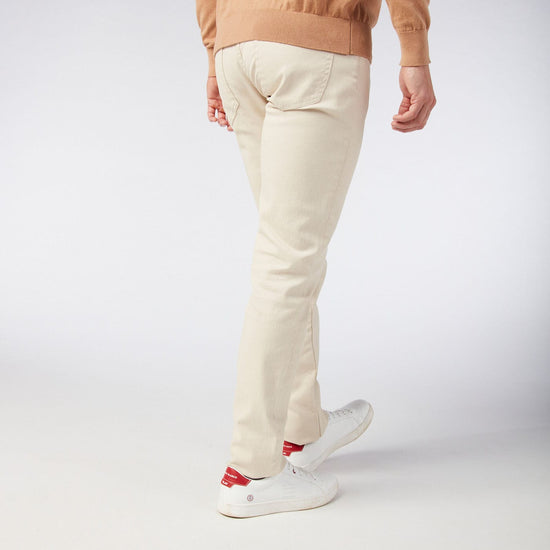 Serge Blanco Jean Homme 5 Poches Coupe Slim 325 Beige