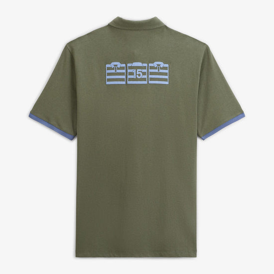 serge blanco Maillot rugby manches courtes 3 polos dos vert avocat