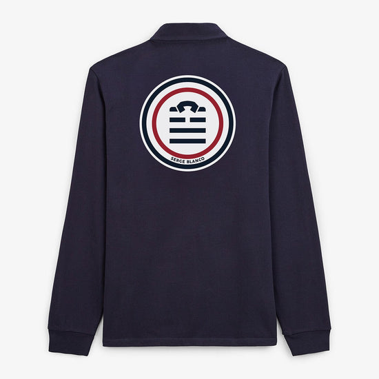 serge blanco Maillot rugby manches courtes Lony dark navy