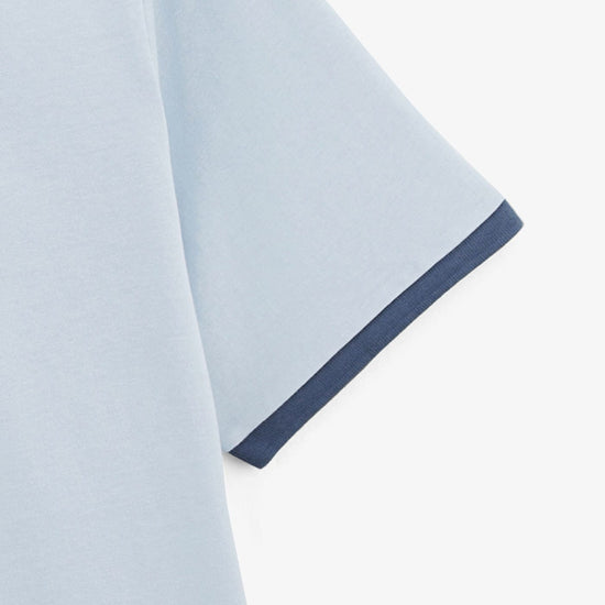 Serge Blanco Maillot Rugby Manches Courtes Luis Bleu Ciel