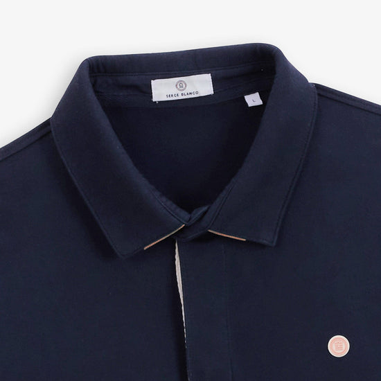 Serge Blanco Maillot Rugby Manches Courtes Luis Bleu Nuit