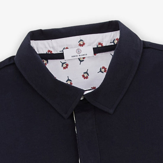 Serge Blanco Maillot Rugby Manches Longues Loevan En Jersey Dark Navy