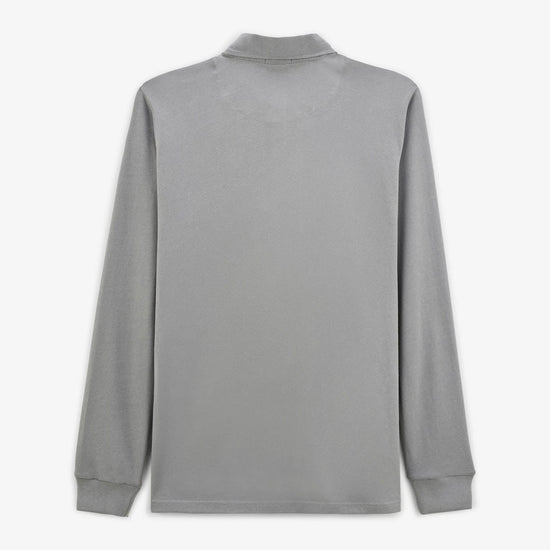 Serge Blanco Maillot Rugby Manches Longues Loevan En Jersey Gris Ardoise