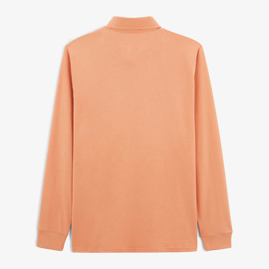 Serge Blanco Maillot Rugby Manches Longues Loevan En Jersey Orange Corail