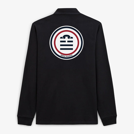 serge blanco Maillot rugby manches longues Lony noir