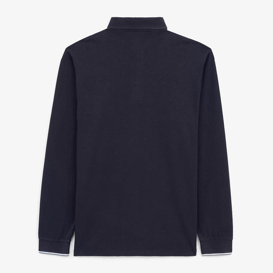 Serge Blanco Maillot Rugby Manches Longues Loris Bleu Foncé