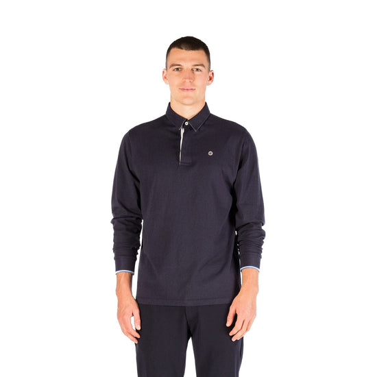 Serge Blanco Maillot Rugby Manches Longues Loris Bleu Foncé