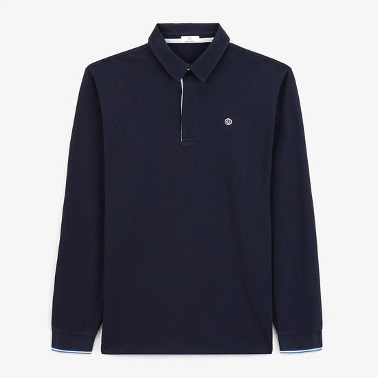 serge blanco Maillot rugby manches longues Loris bleu foncé