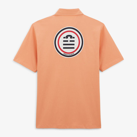 serge blanco Maillot rugby manches longues Lyes en jersey orange corail