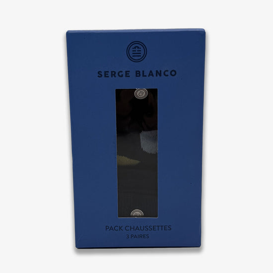 serge blanco Pack 3 paires de chaussettes imprimées