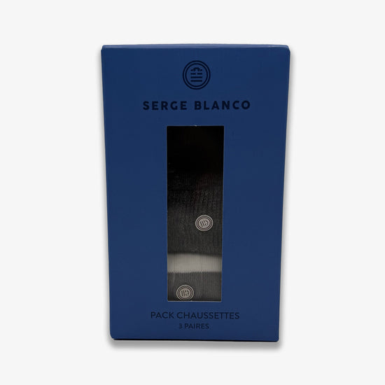 serge blanco Pack 3 paires de chaussettes imprimées