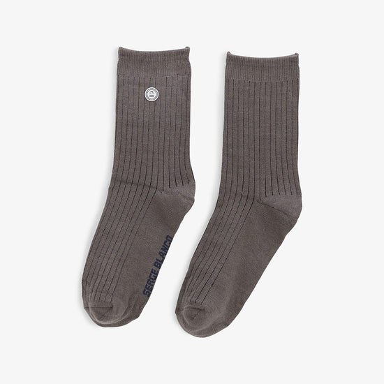 Serge Blanco Pack De 3 Paires De Chaussettes Hautes Unies Gris Anthracite