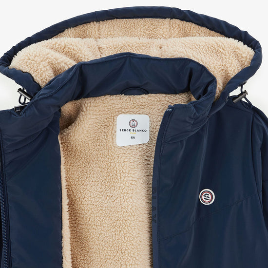 Serge Blanco Parka Longue Junior Cap Finistère Bleu Foncé