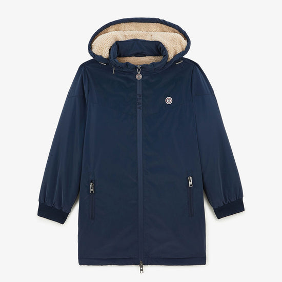 serge blanco Parka longue Junior Cap Finistère bleu foncé