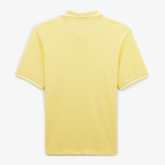 Serge Blanco Polo Maille Piquée Jaune Yuzu Avec Liseré