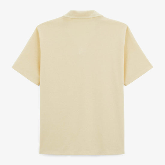 Serge Blanco Polo Manches Courtes éponge Lane Blanc Latte