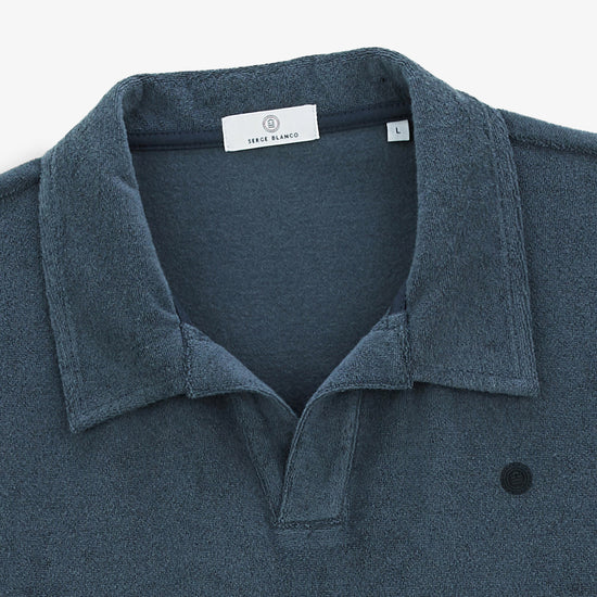Serge Blanco Polo Manches Courtes éponge Lane Dark Navy