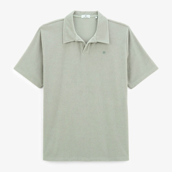 serge blanco Polo manches courtes éponge Lane gris ardoise