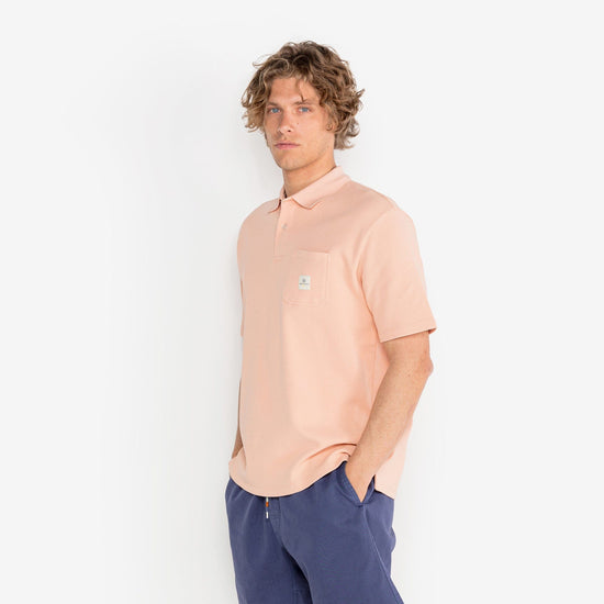 Serge Blanco Polo Manches Courtes Logan Gaufrette Rose Skin