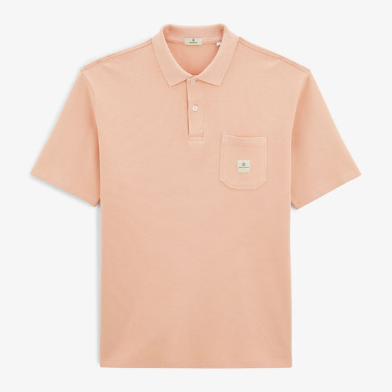 serge blanco Polo manches courtes Logan gaufrette rose skin