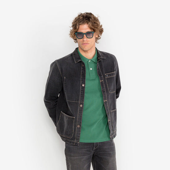 Serge Blanco Polo Manches Courtes Logan Gaufrette Vert Mint