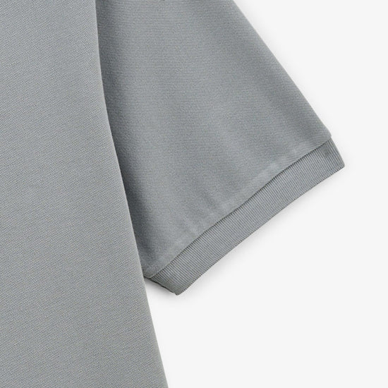 Serge Blanco Polo Manches Courtes Piqué Labby Broderie Vélo Gris Ardoise