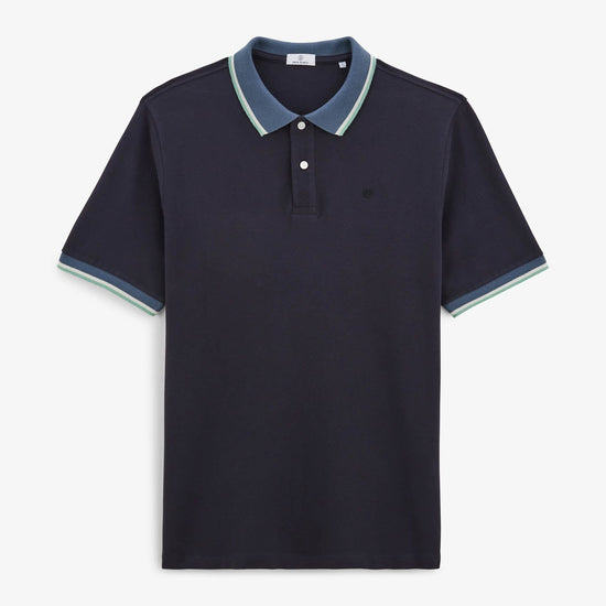 serge blanco Polo manches courtes piqué Laos dark navy