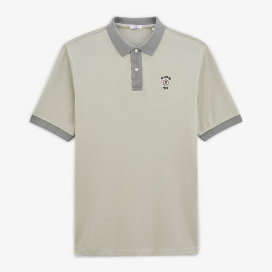 serge blanco Polo manches courtes piqué Loan gris perle