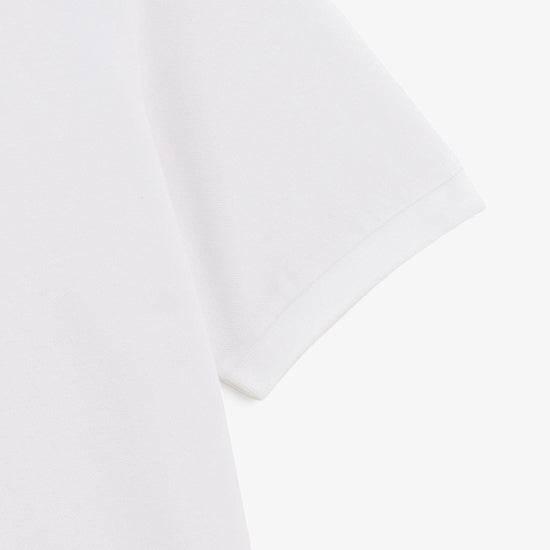 Serge Blanco Polo Manches Courtes Piqué London Broderie Cerise Blanc